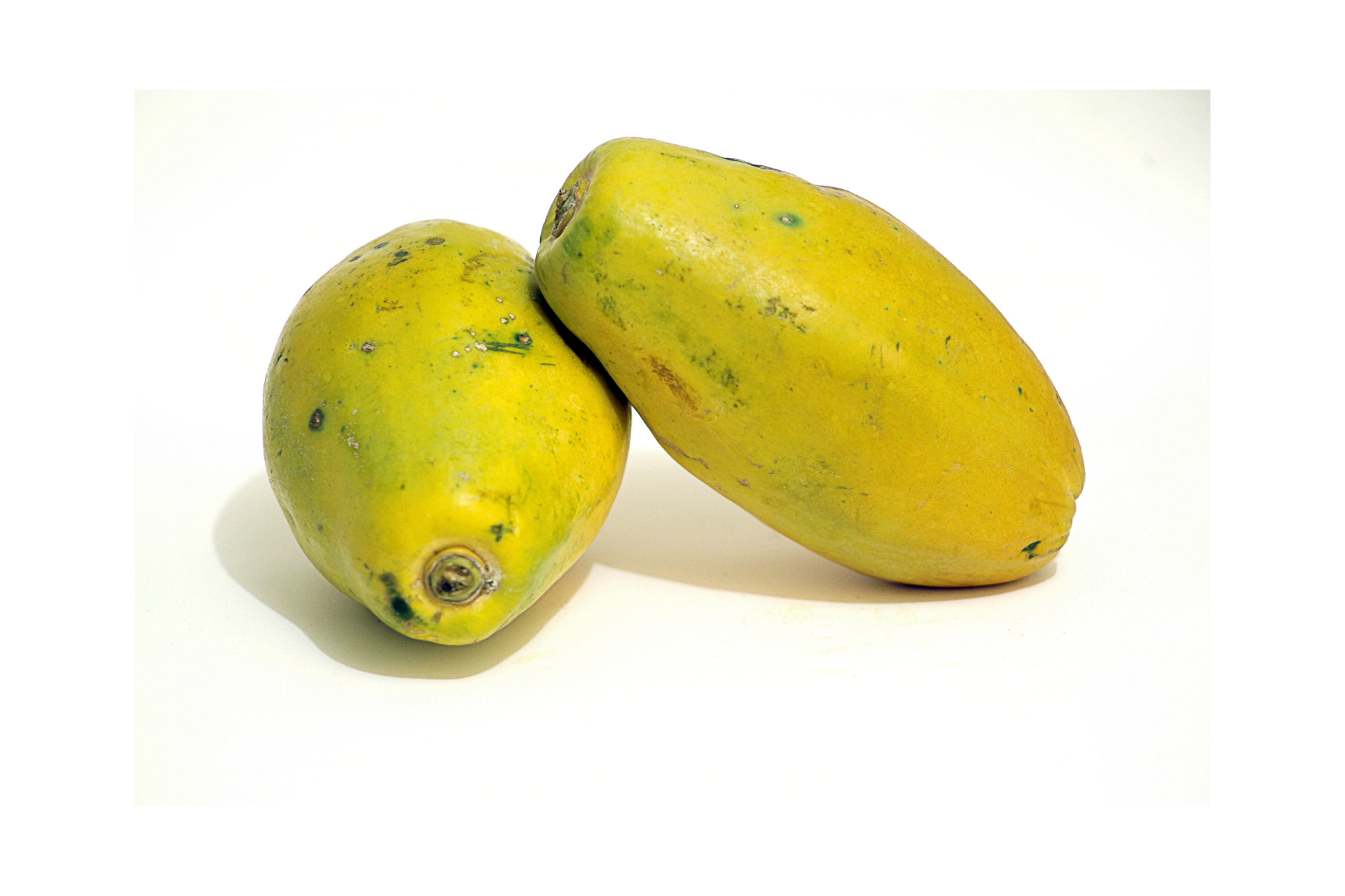 Whole Formosa papaya with smooth green to yellow skin