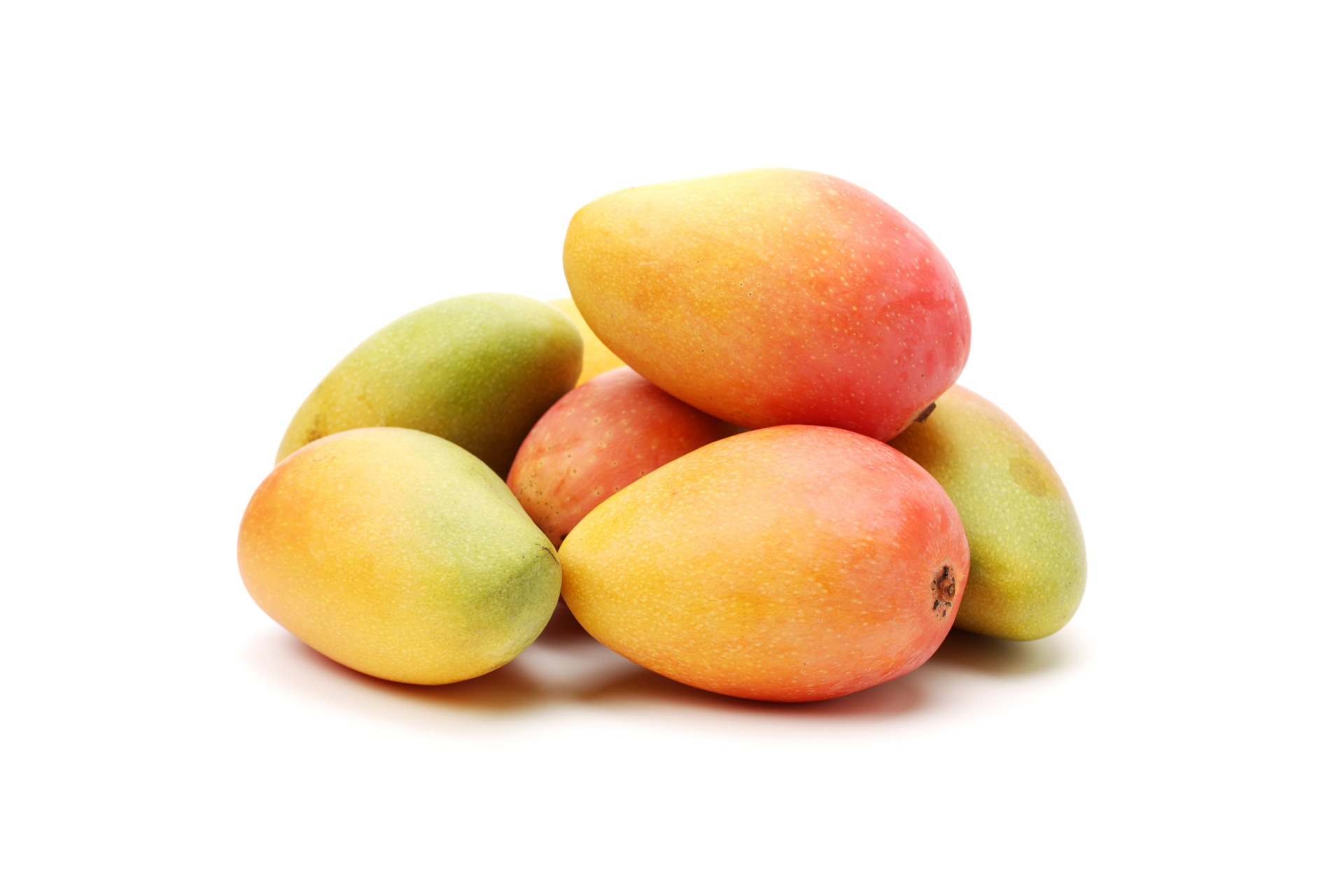 Whole Keitt mango with smooth green-toned skin