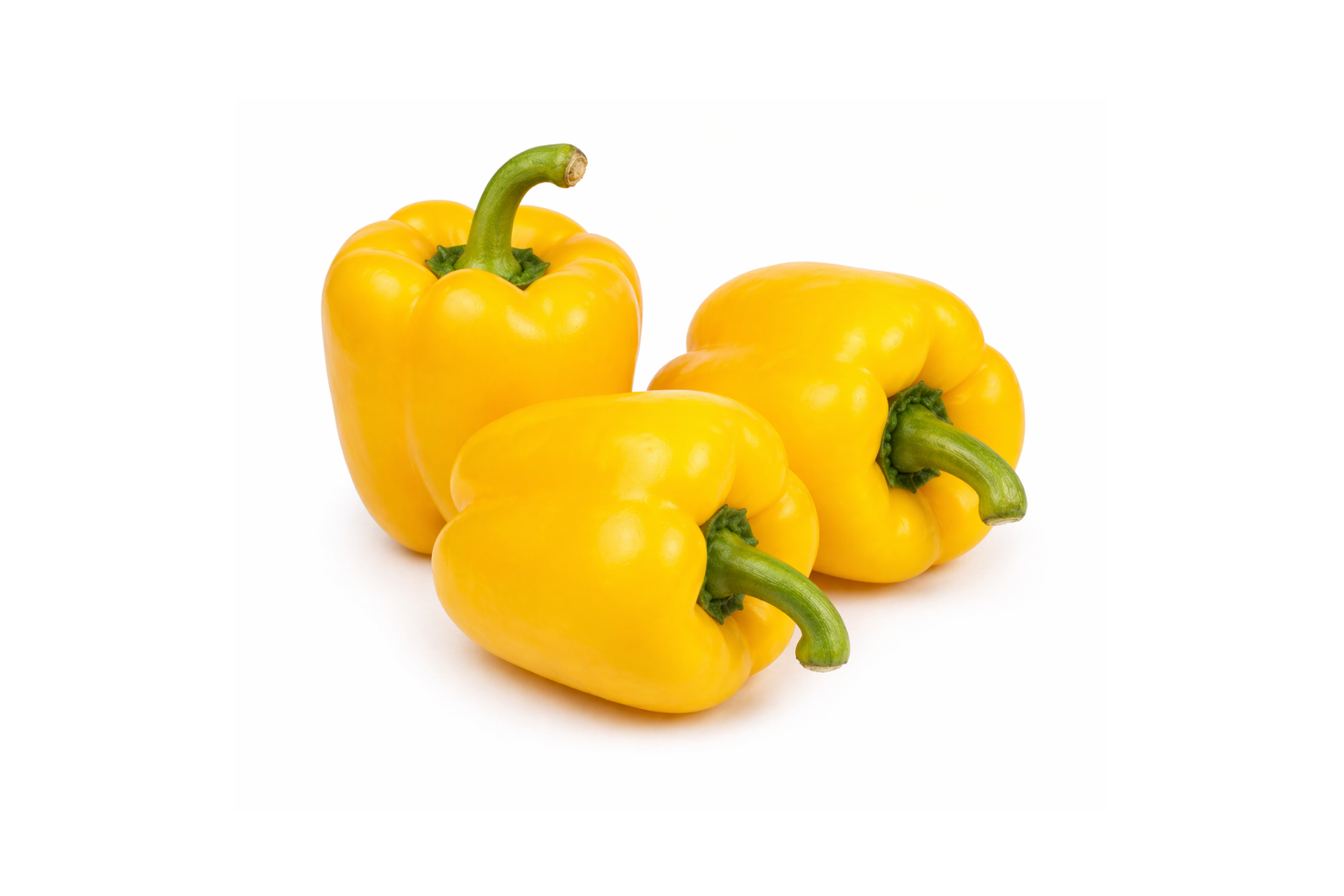 Yellow capsicum with smooth bright skin