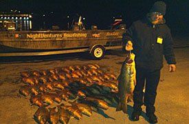 Man Holding a Fish — Lancaster County, PA — Night Ventures Bowfishing Charters