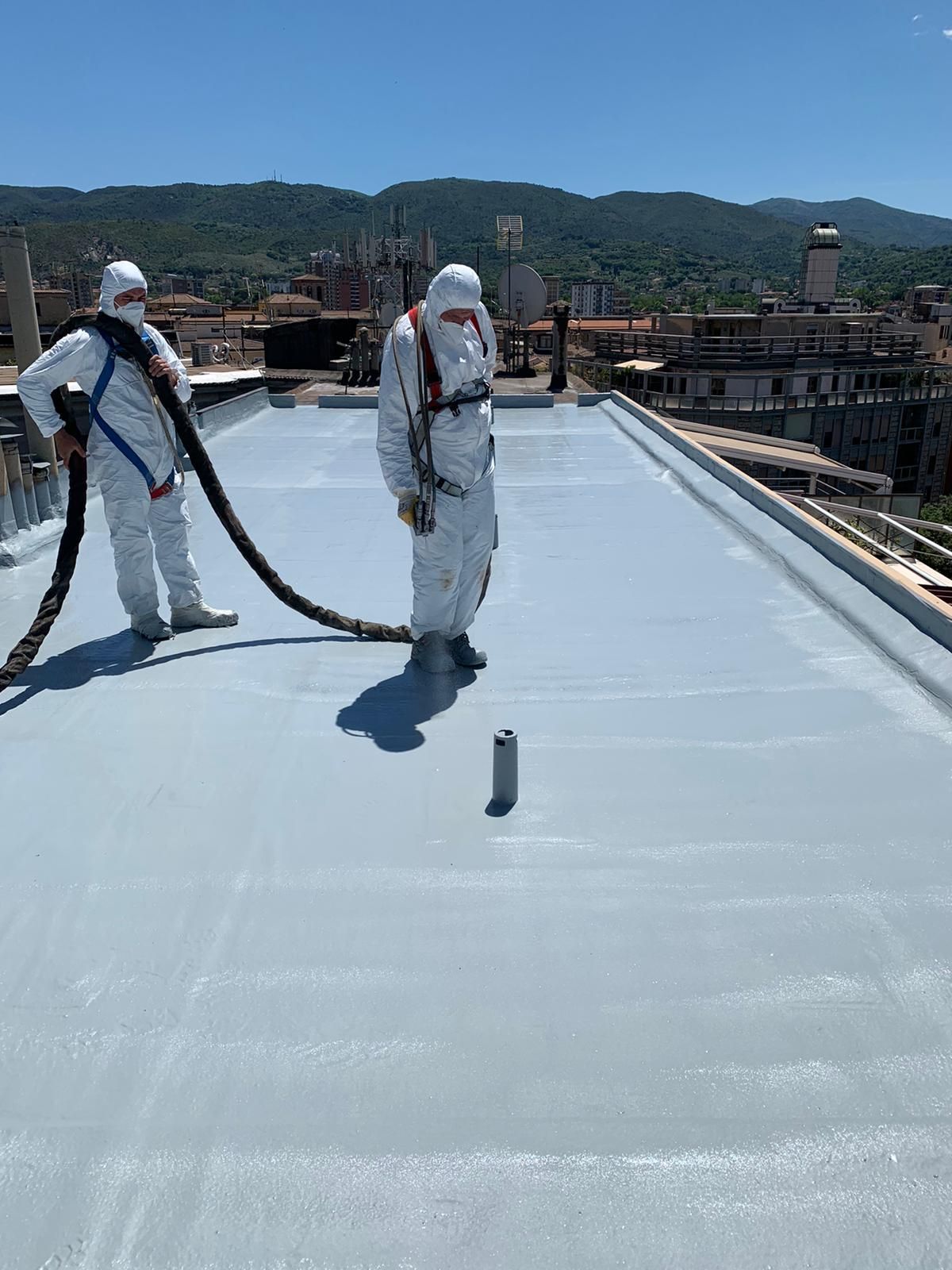 impermeabilizzazione coperture piane con Poliurea a Spruzzo