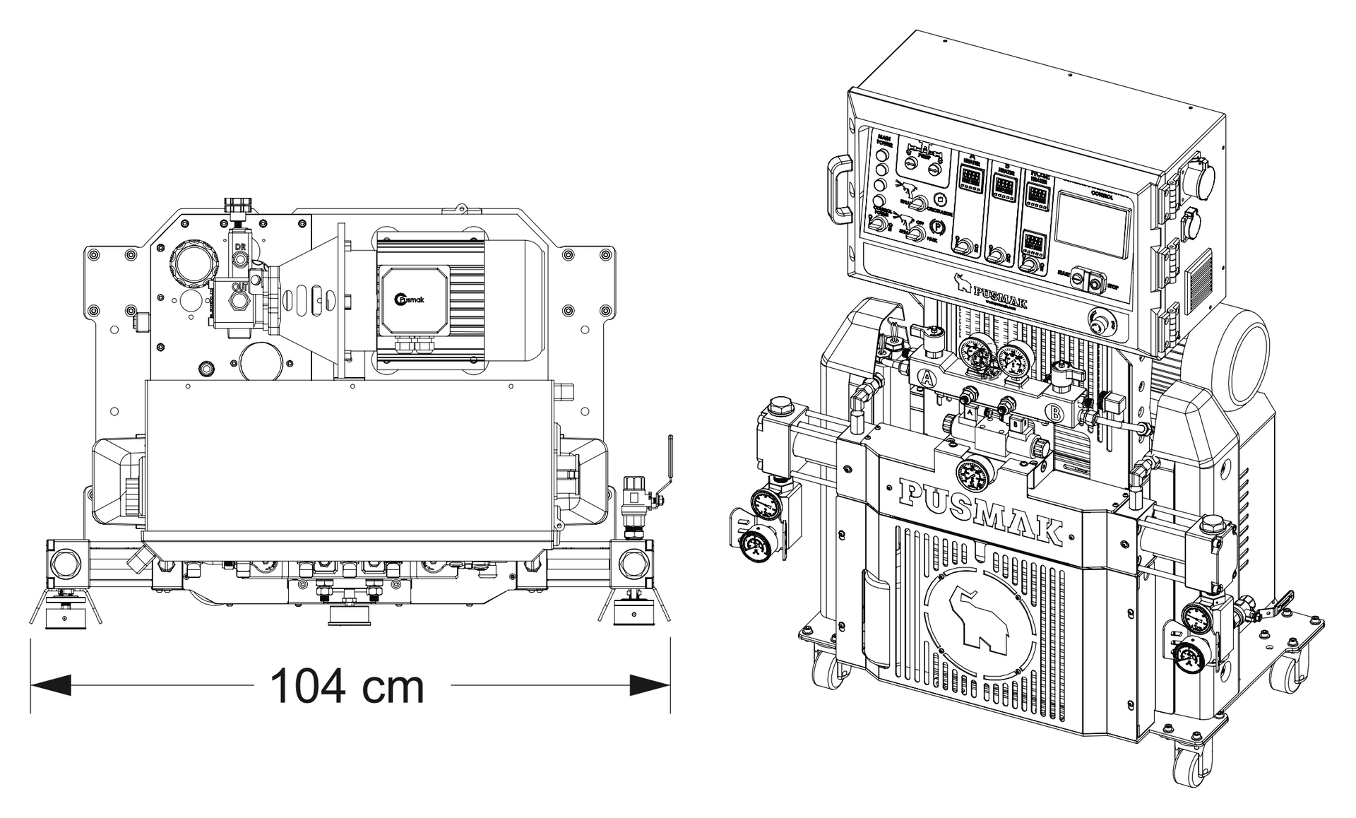 Macchina PUSMAK KPX-40 PLUS per spruzzo Poliurea Pura