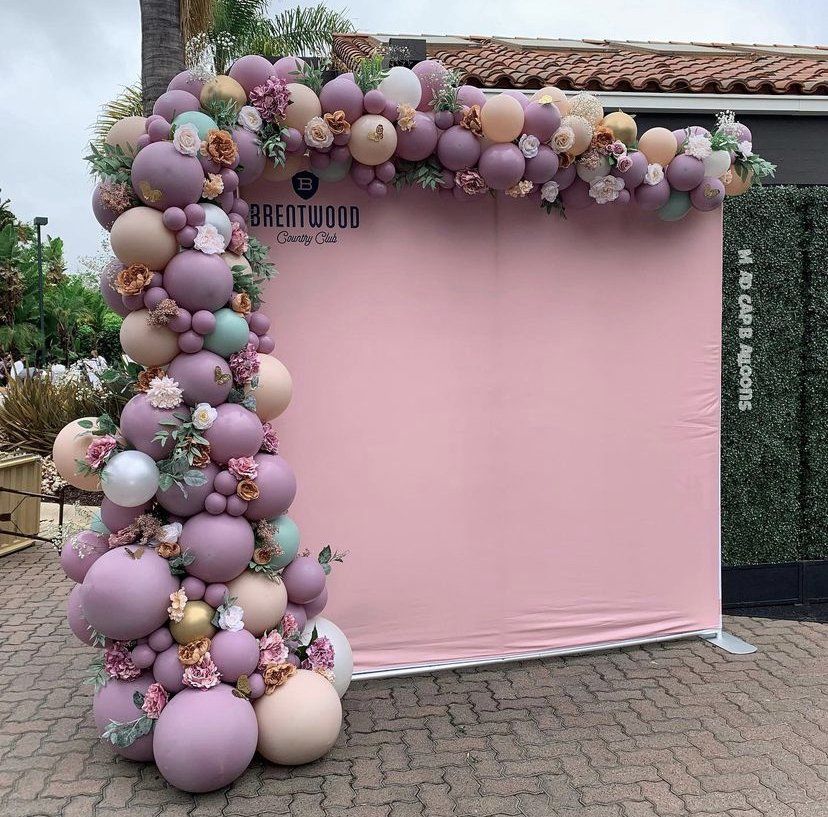 Giant purple balloon garland