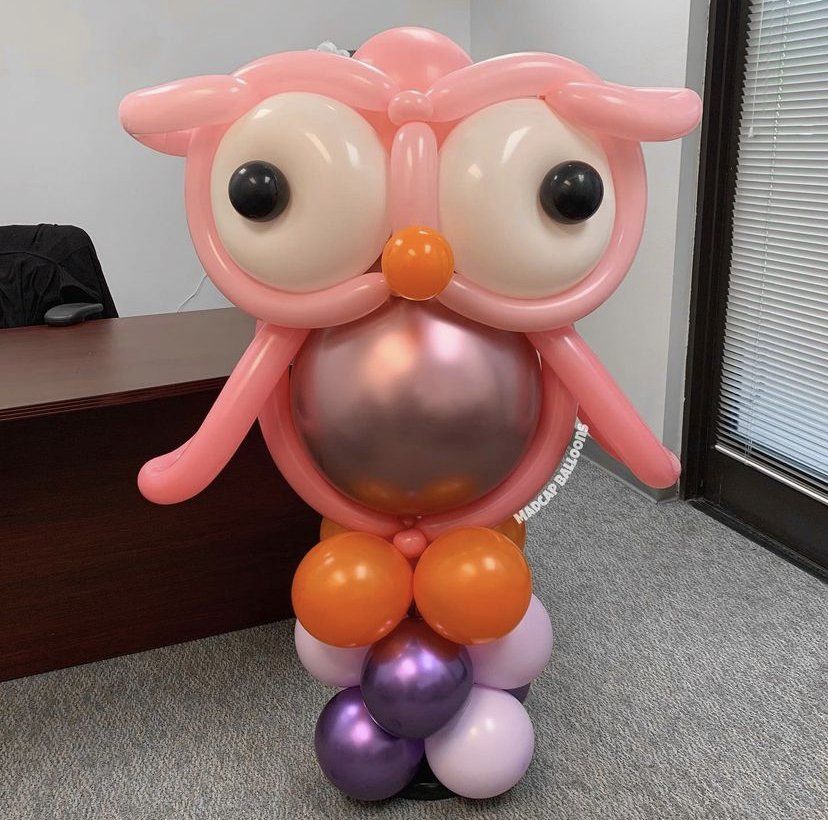 Custom owl balloon sculpture