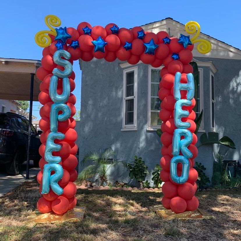 Super Hero Balloon Arch