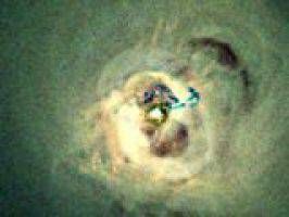 The image conveys a sense of cosmic mystery and wonder.