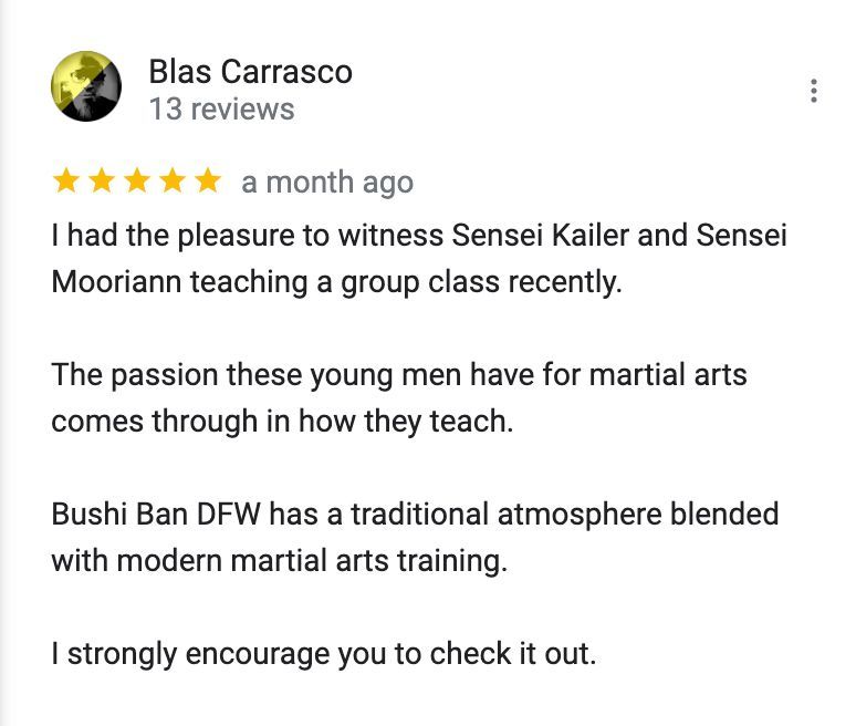 A google review of blas carrasco teaching a group class recently