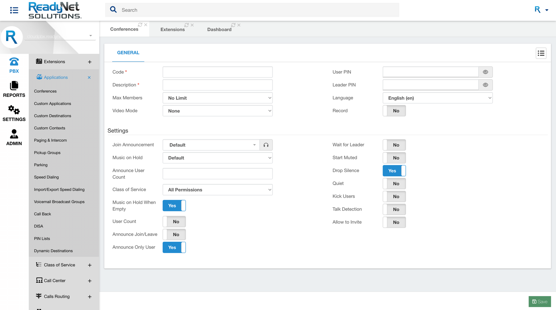 ReadyNet Cloud Communications Virtual PBX Conferences