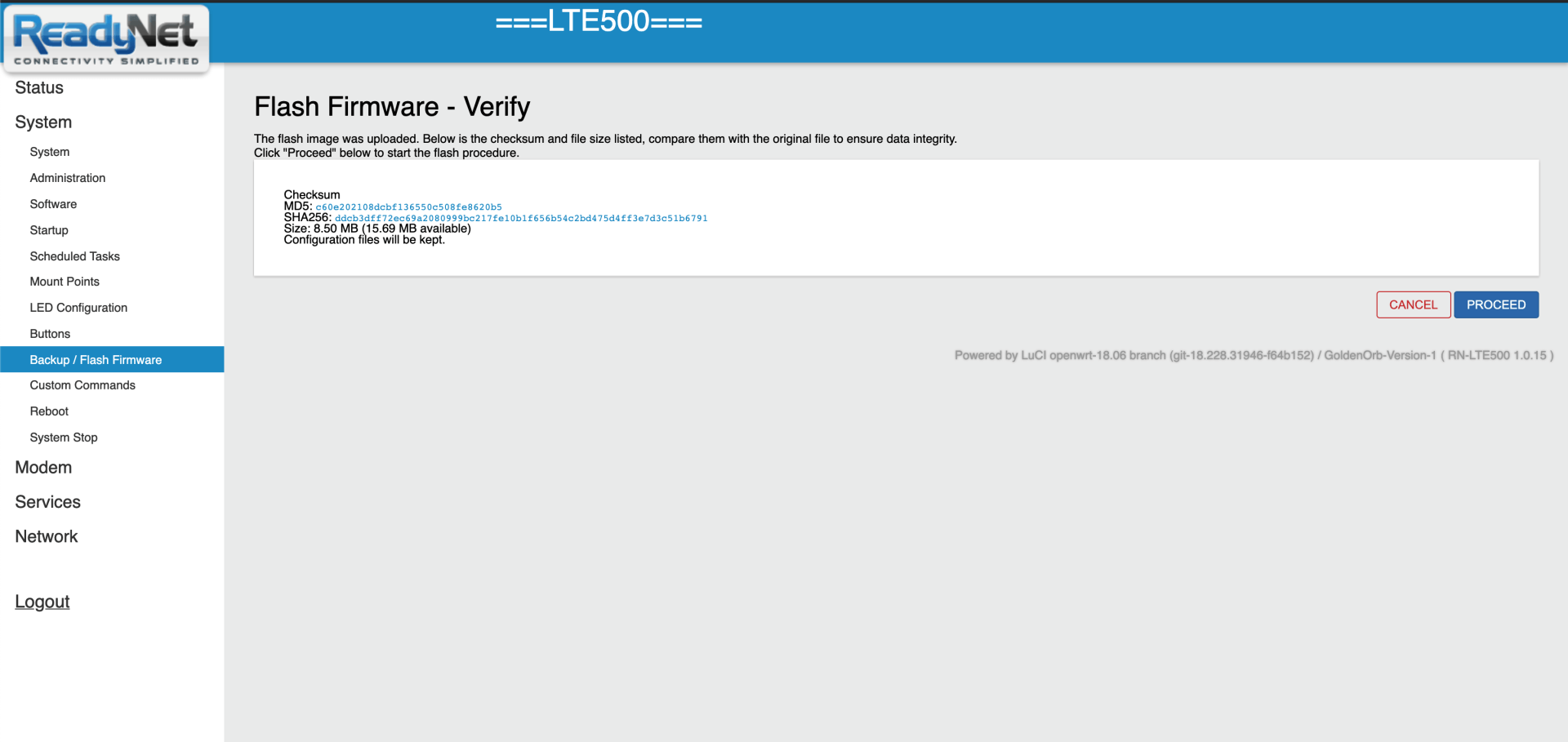 LTE500 Firmware Instructions 3