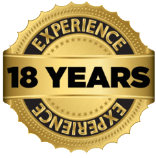 18 years experience logo