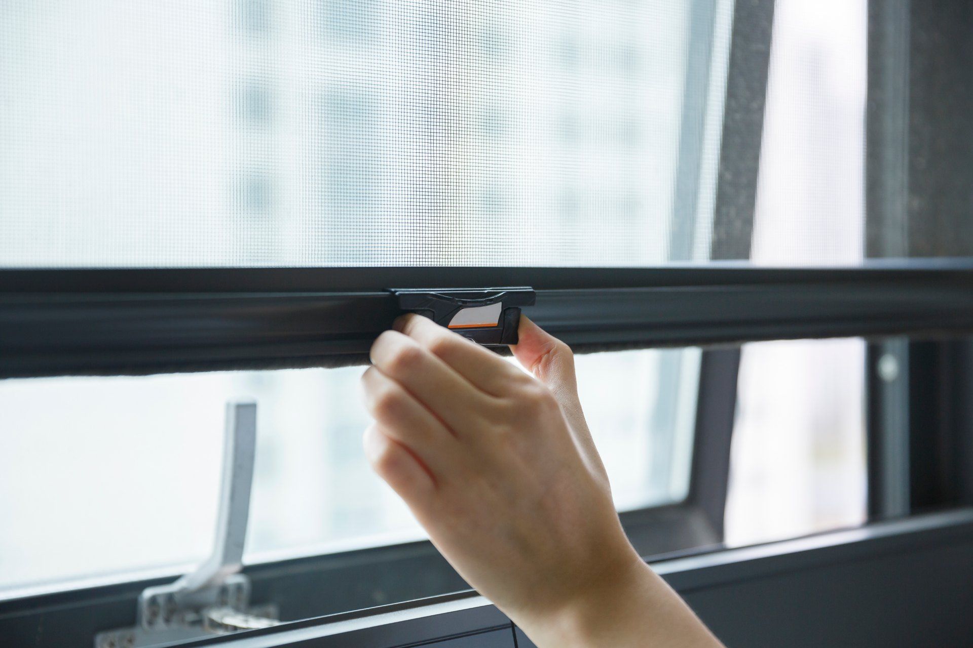 zanzariera con blocco