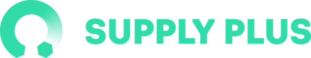 Supply Plus logo with a teal circle graphic and text.