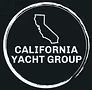 The logo for the california yacht group is a circle with a california map inside of it.