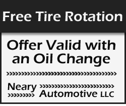 Free Tire Rotation, Offer Valid with an Oil Change