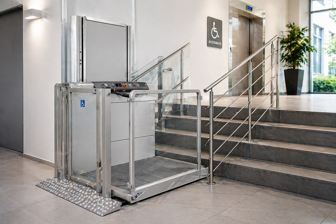 Persone che escono da ascensore