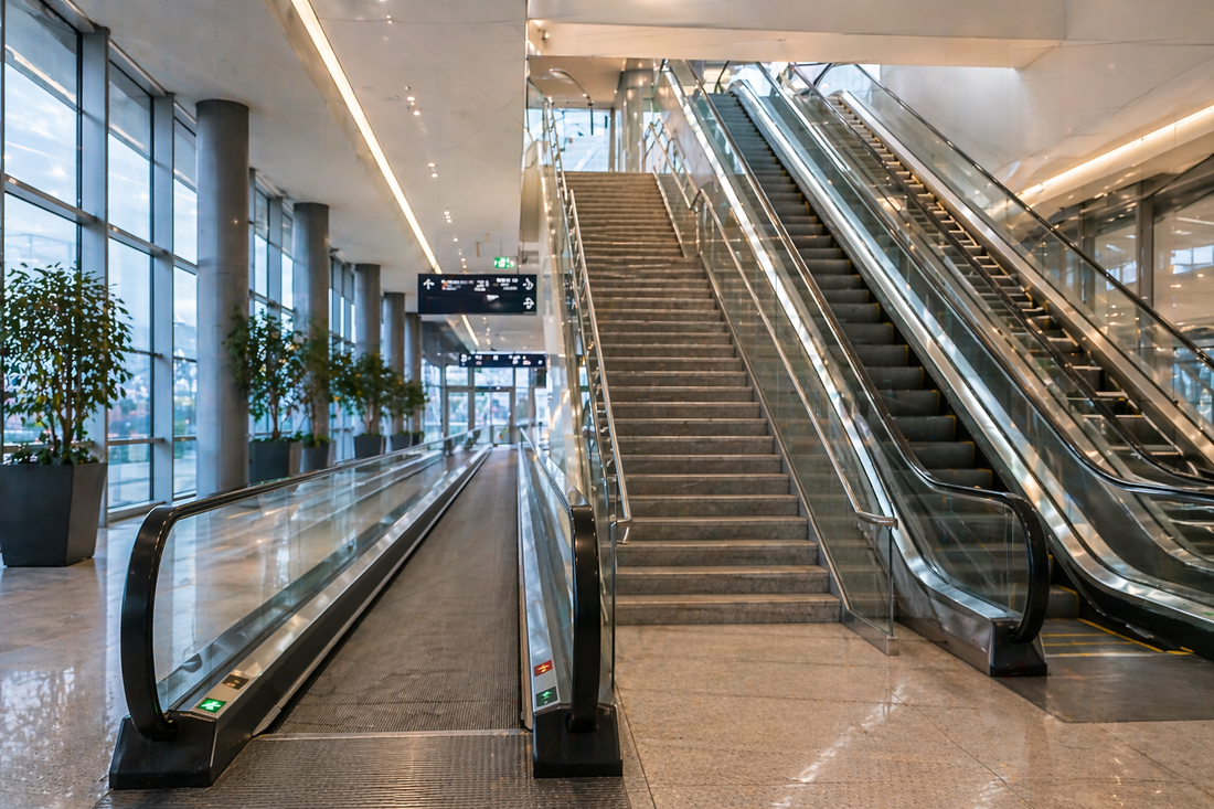 Persone che escono da ascensore