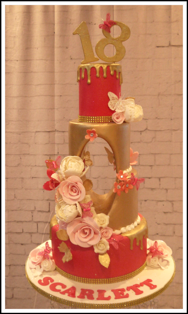 Cake tag: drip cake for girl - CakesDecor