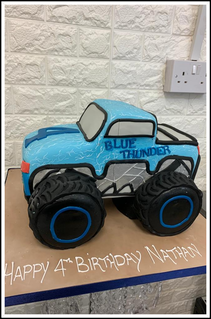 monster truck  birthday cake