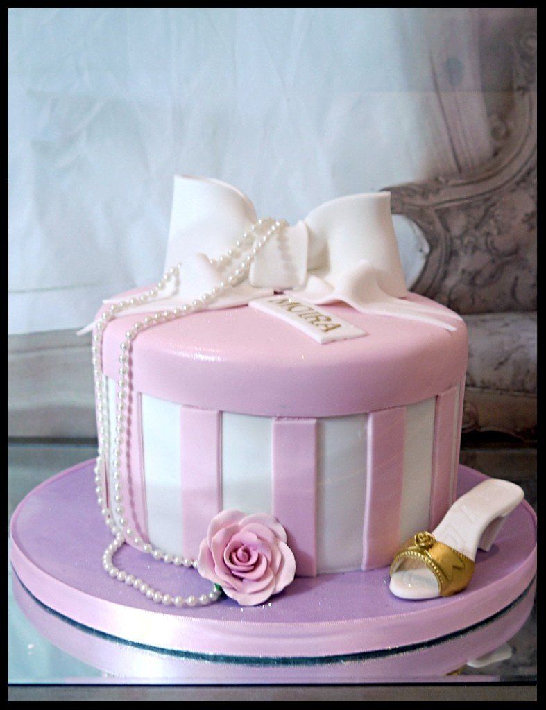 Hat box and shoe cake