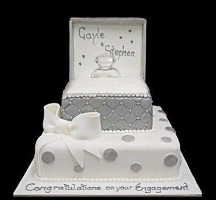 Engagement Ring Box Theme Cake – Sacha's Cakes