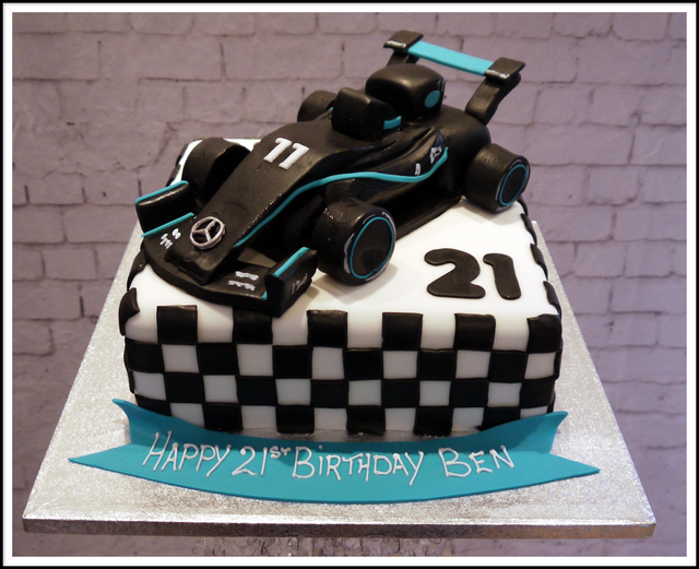 Edible F1 Lewis Hamilton Cake topper