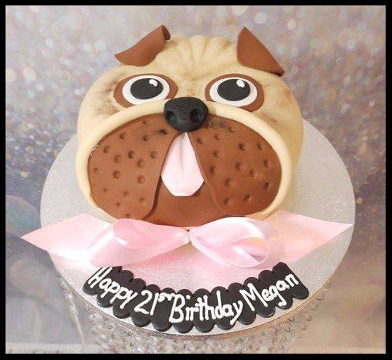 pug birthday cake