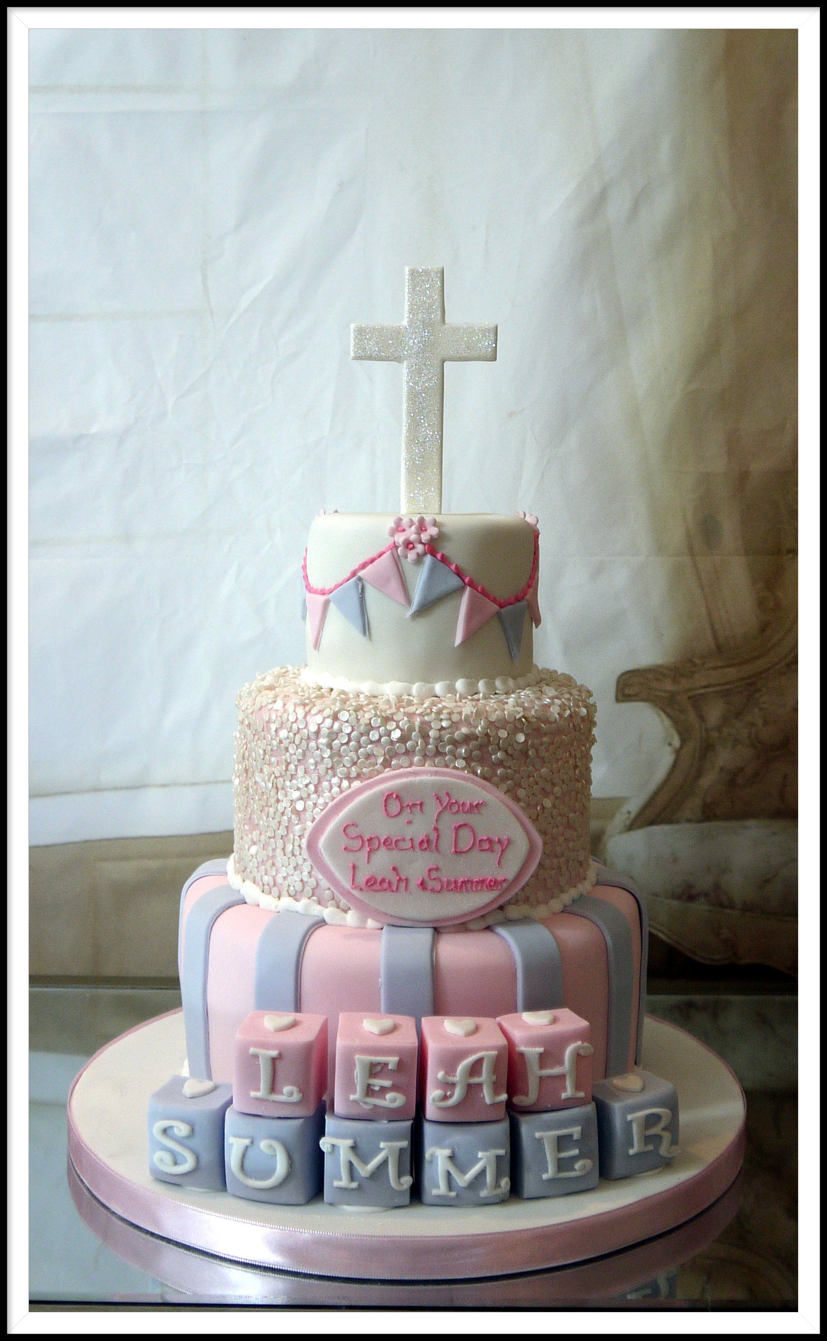 communion christening cake
