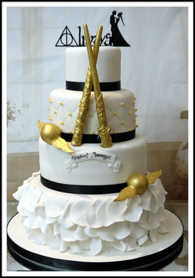 Harry Potter themed wedding cake