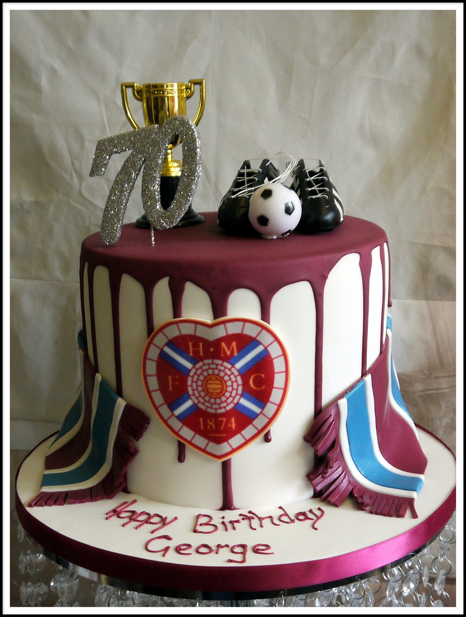 Hearts FC Birthday cake