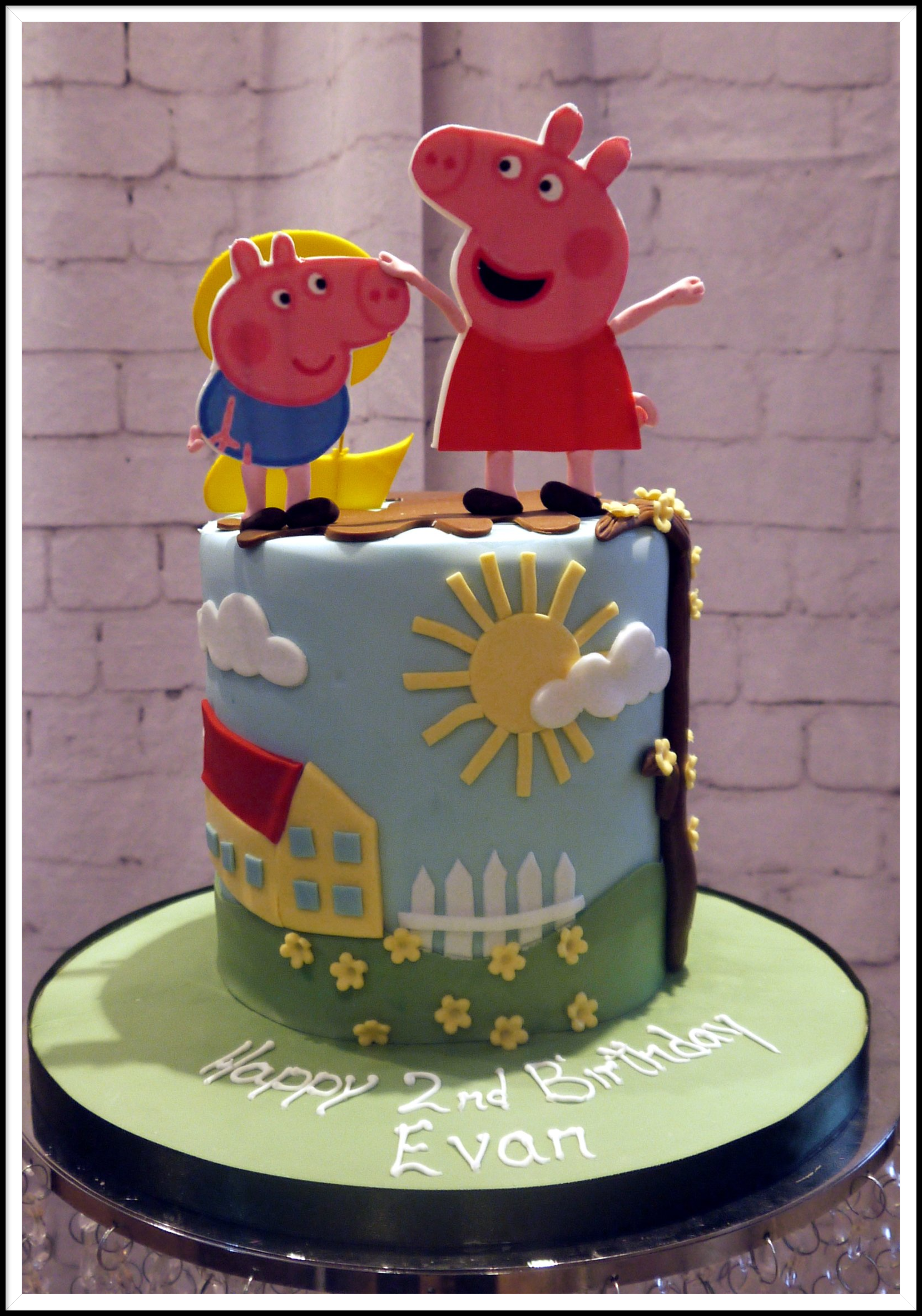 Peppa and George birthday cake