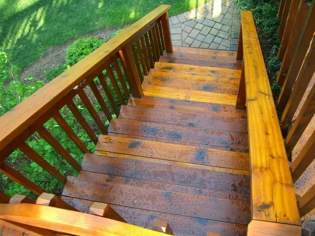 Cedar Deck’s Rail and Stairs — Island Lake, IL — Nelson Custom Builders Inc.