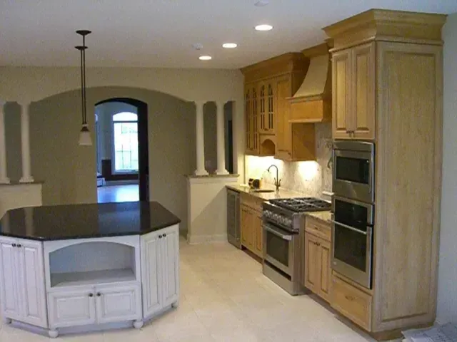 Kitchen with Wooden Cabinet — Island Lake, IL — Nelson Custom Builders Inc.