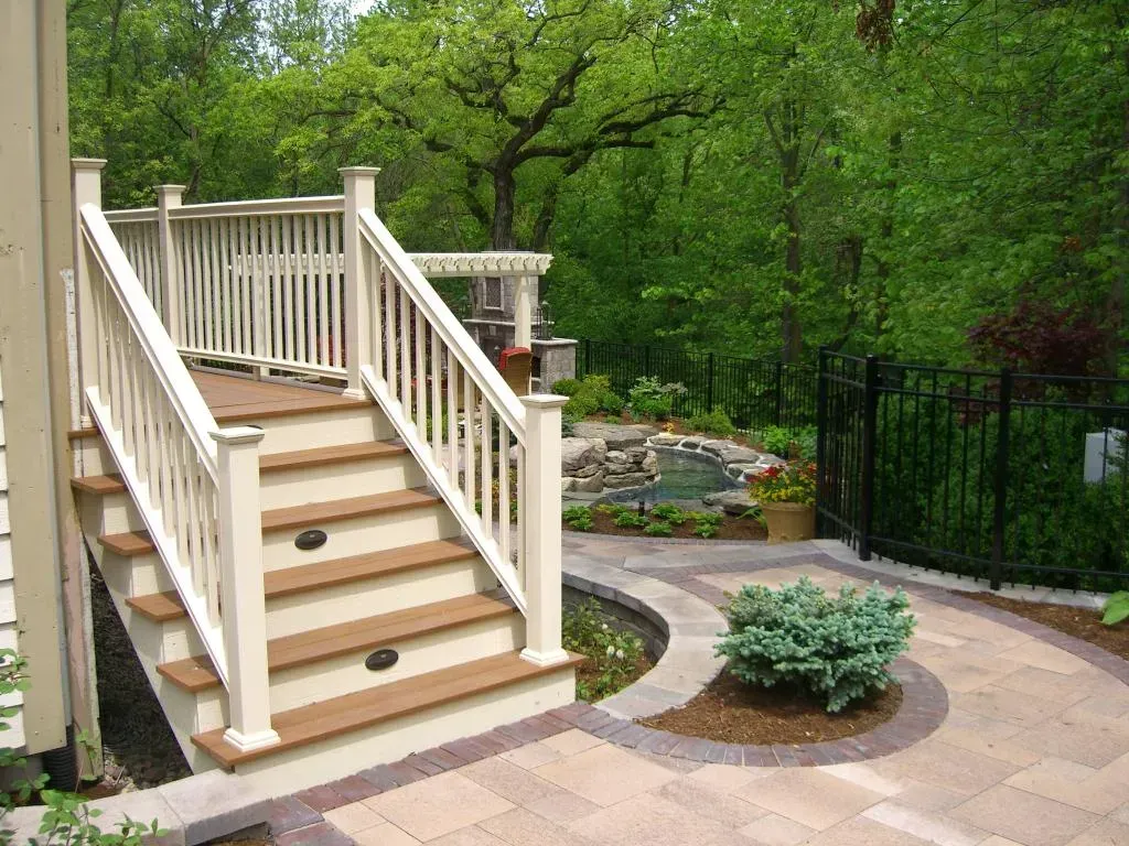 Composite Deck Stairs — Island Lake, IL — Nelson Custom Builders Inc.