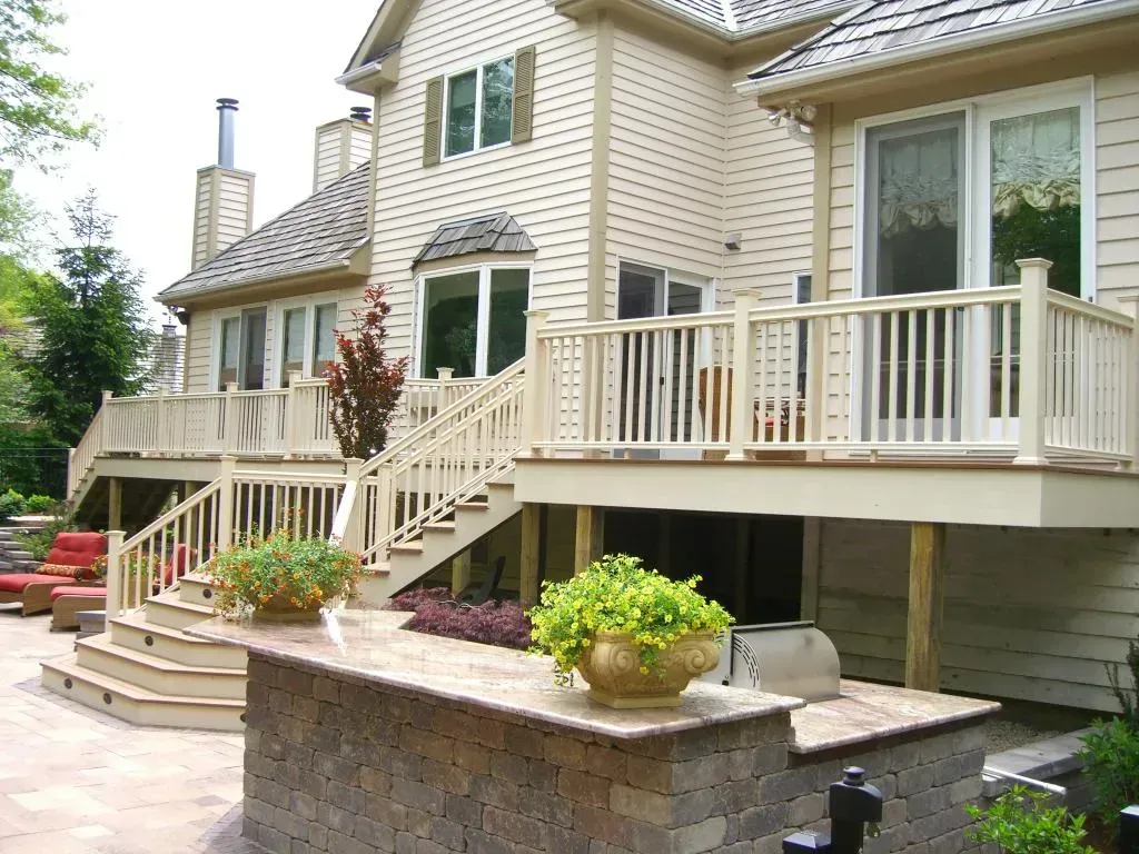 Big House with Deck Stairs — Island Lake, IL — Nelson Custom Builders Inc.