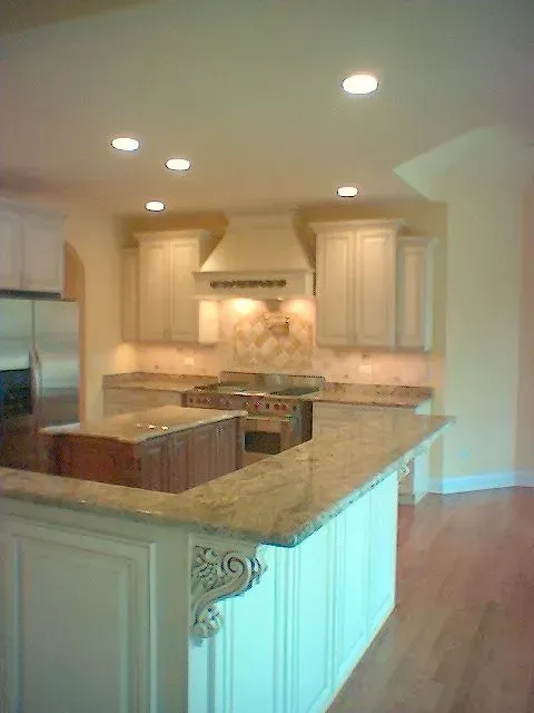 Kitchen with White Cabinets — Island Lake, IL — Nelson Custom Builders Inc.