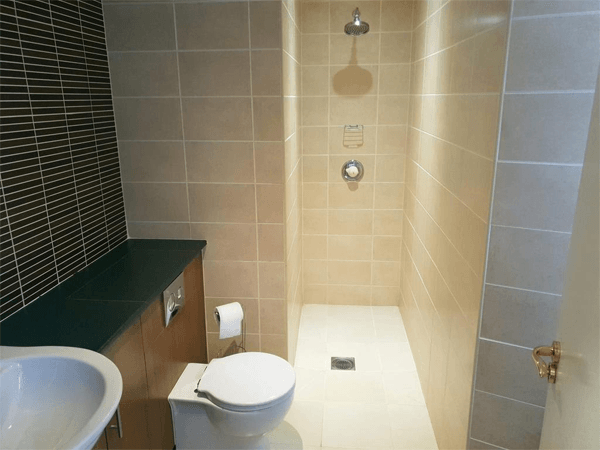 Hotel en-suite with shower and toilet