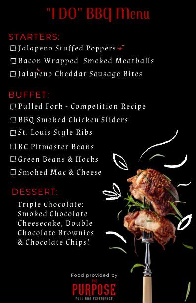 A menu for a restaurant called 