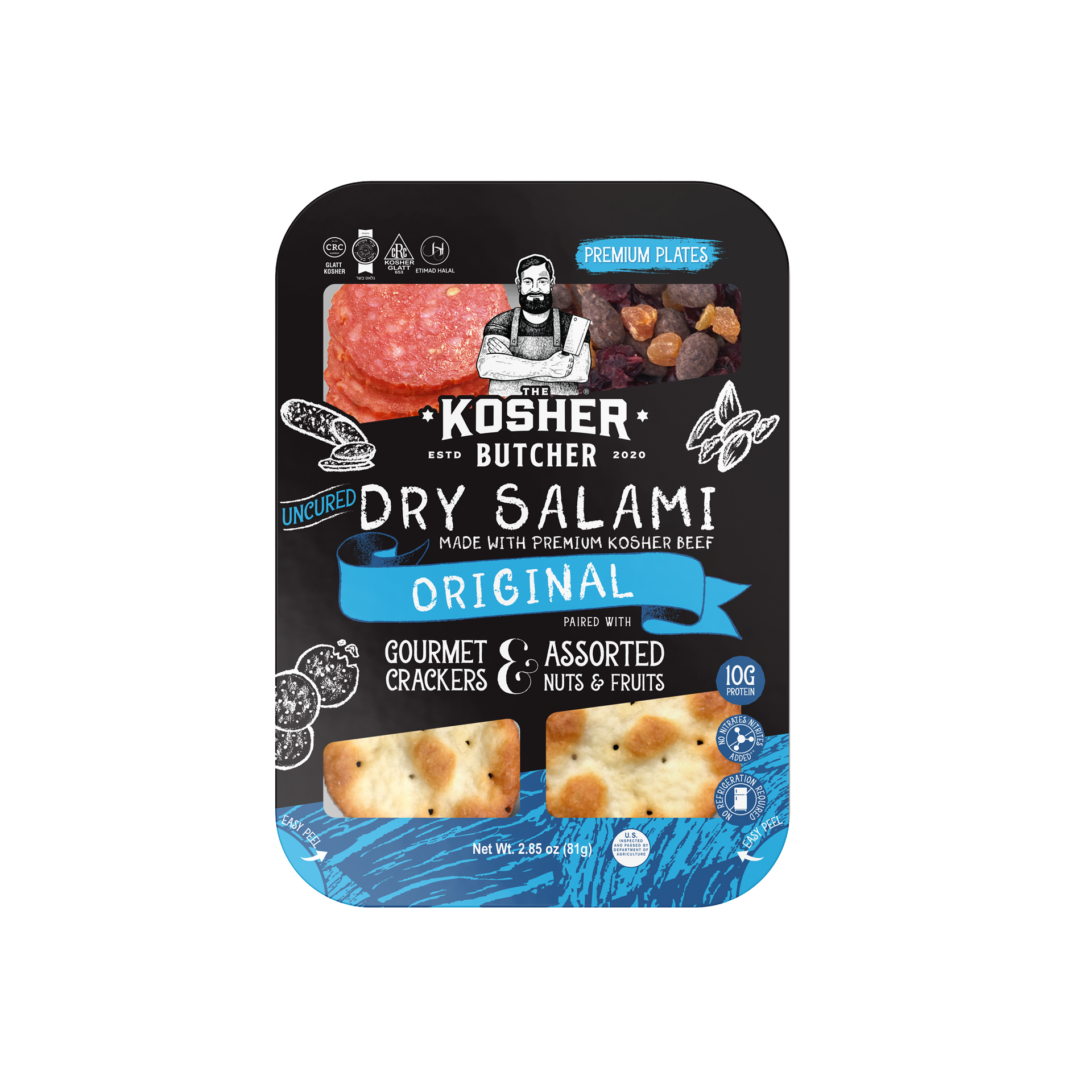 A package of kosher butcher dry salami original