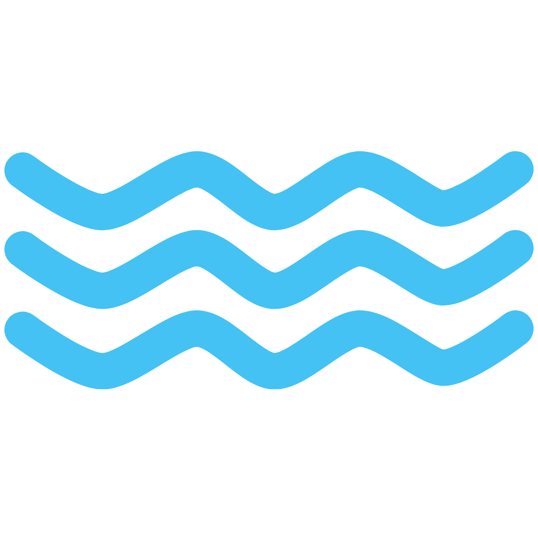 Symbole de vagues bleues