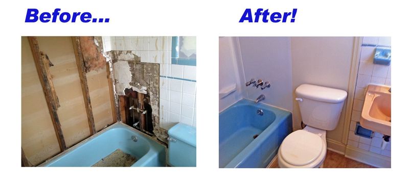 Before and After of bathroom