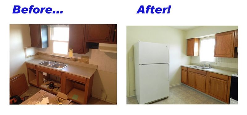 Before and After of Kitchen