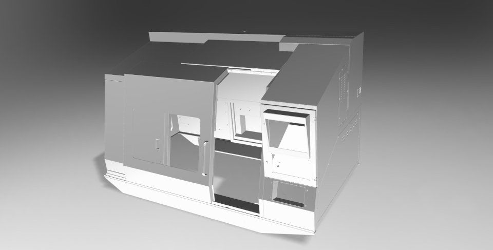 CARROZZERIA PER TORNIO CON QUADRO ELETTRICO INTEGRATO