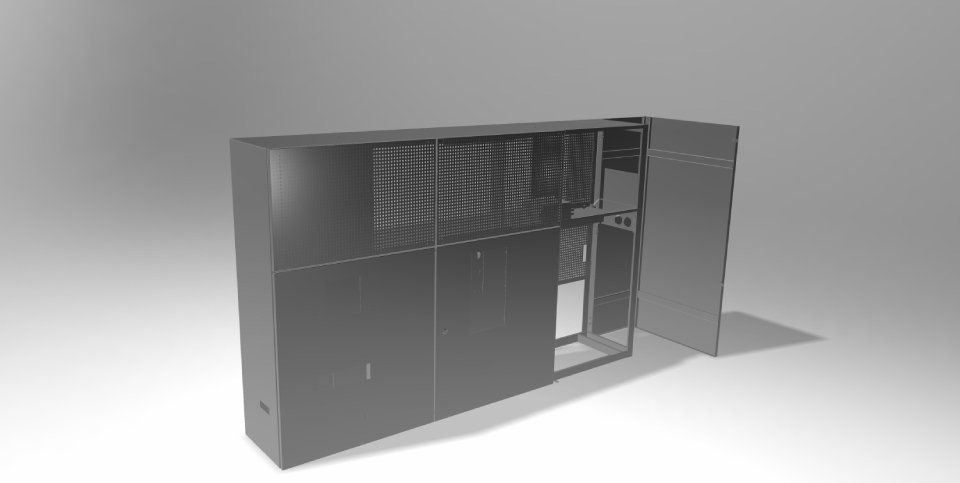 ARMADIO CUSTOM PER INTEGRARE LA PARTE ELETTRICA E IDRAULICA