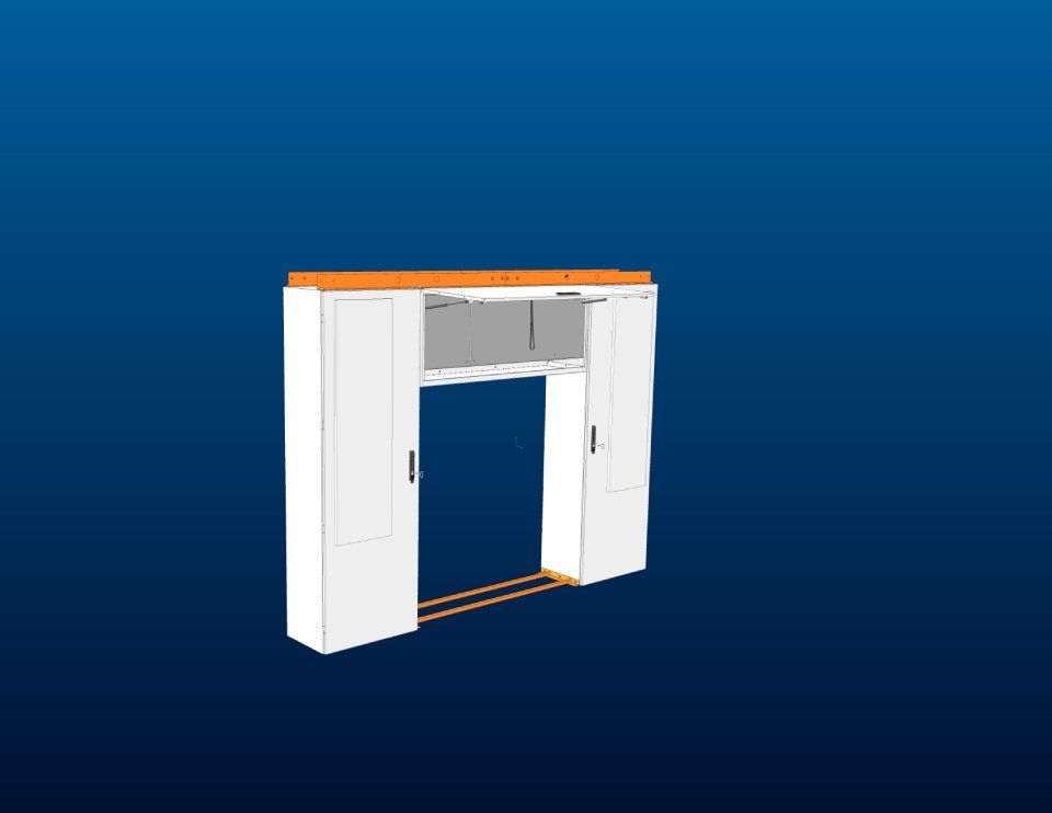 MACCHINA TRANSFER PERSONALIZZATA CON ARMADIO ELETTRICO INTEGRATO