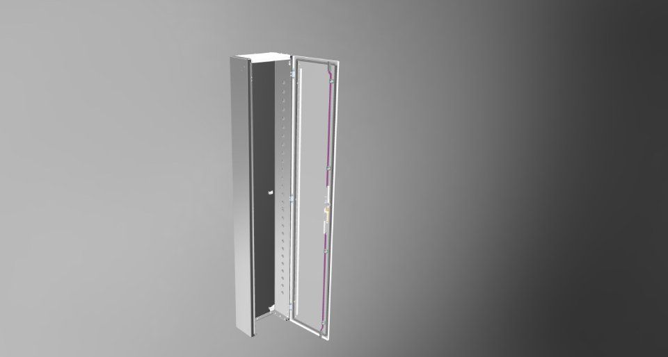 CONTENITORE SPECIALE IN LAMIERA ZINCATA PER ILLUMINAZIONE DELLE SERRE