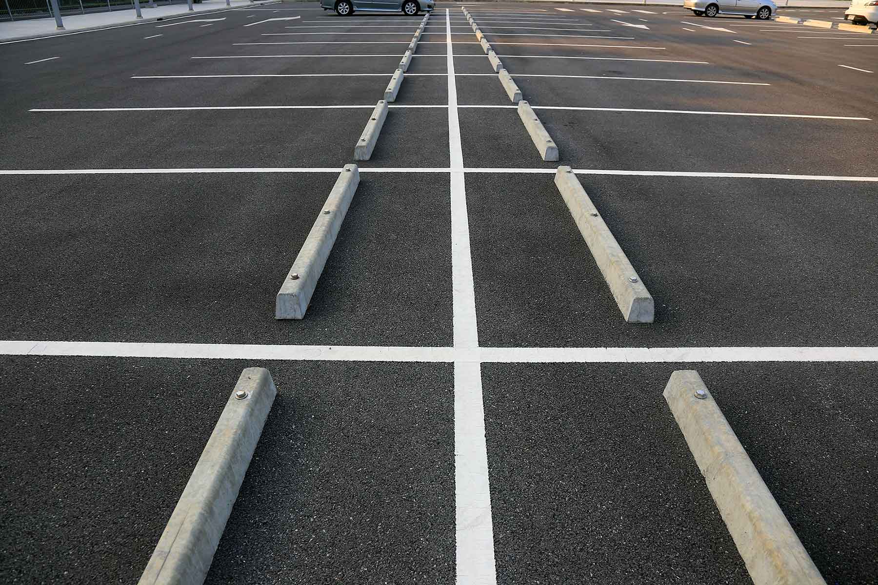 Empty Parking with White Marking Line — Wellford, SC — Owens Sealcoating and Gutter LLC