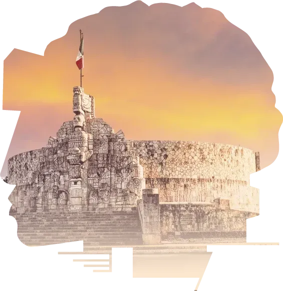 Una silueta de una persona con una bandera en lo alto de un edificio.