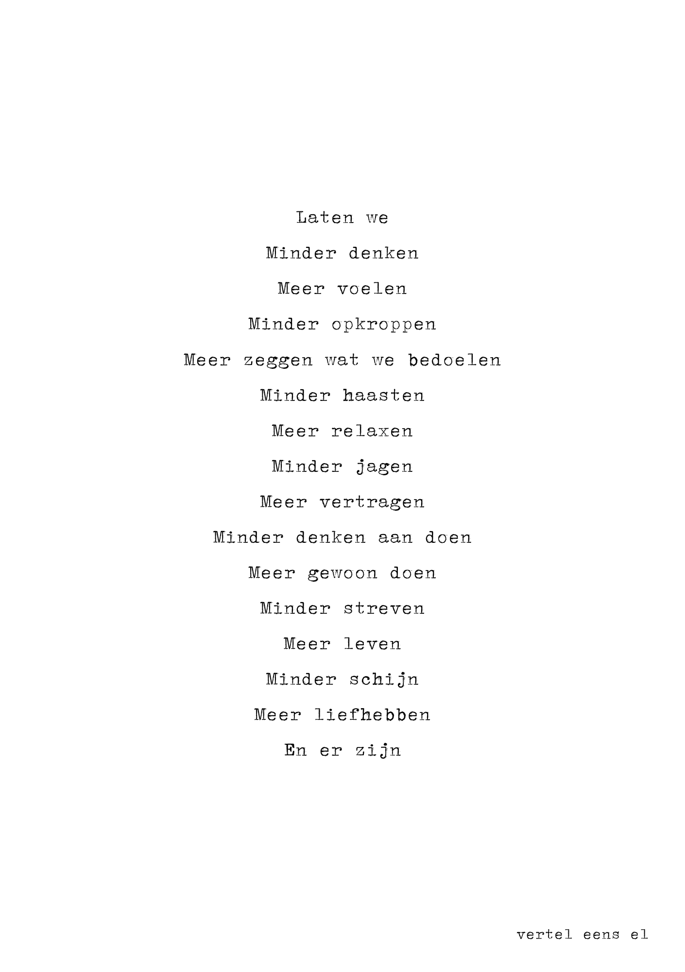 Minder denken en meer voelen