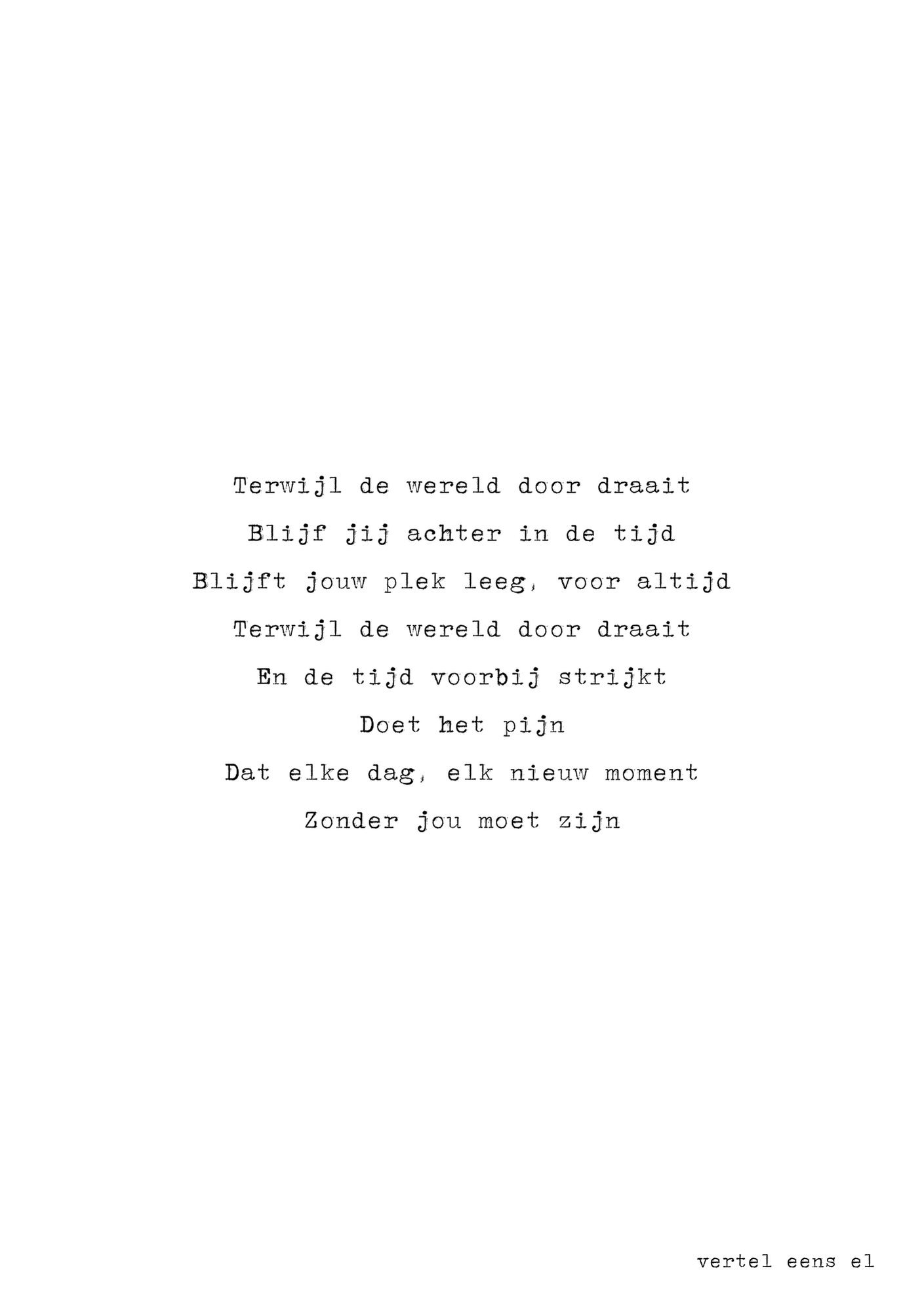 Terwijl de wereld doordraait