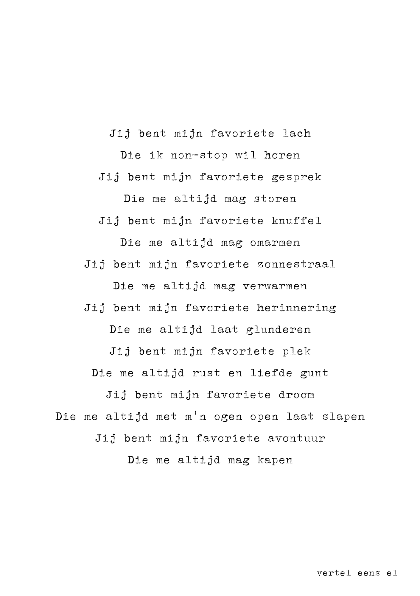 Jij bent mijn favoriete lach